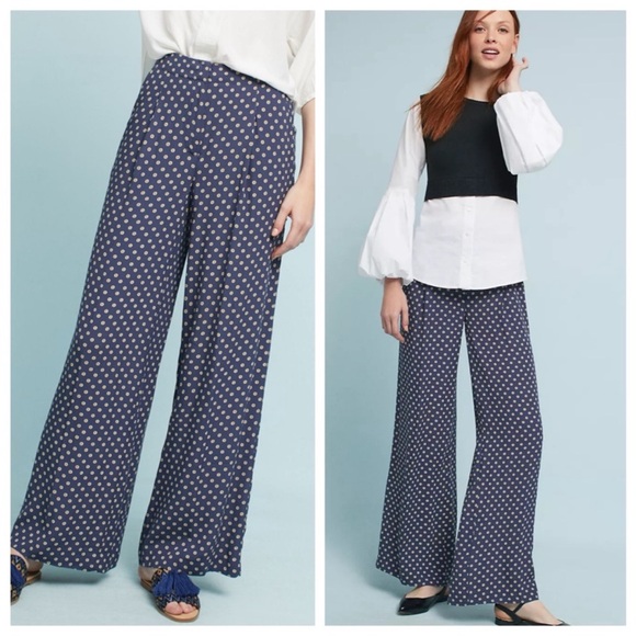 Anthropologie Feather Bone Solstice Wide Leg Pants - Picture 1 of 16